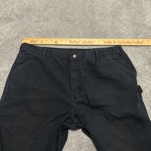 Carhartt B11 Duck Dungaree Fit Work Pants Carhartt Black Size 42x32 - Picture 5 of 6